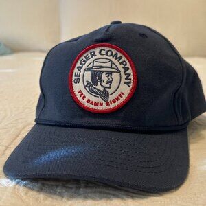 Seager Navy Yer Damn Right Snapback Hat